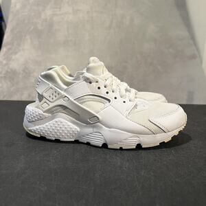 Nike Air Huarache Run Shoes Youth Size 5Y All White GS 654275-110 Sneakers